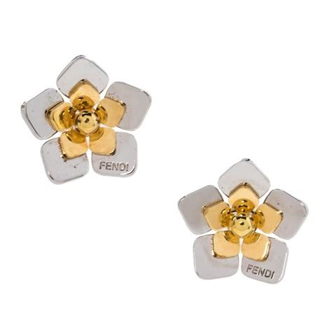 fendi two tone earrings|fendi earrings women.